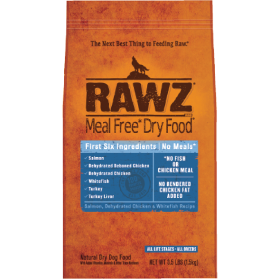 RAWZ 無穀物低溫烘焙 脫水雞肉+白魚肉狗糧 03.5LB