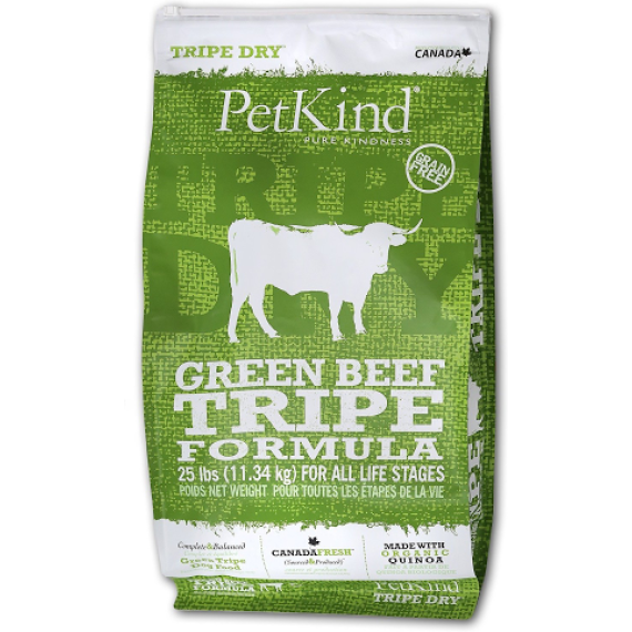 PetKind Green Beef Tripe 無穀物 牛草胃及牛肉 配方狗糧 06lb (綠)