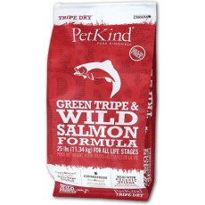 PetKind Green Tripe & Wild Salmon 無穀物 羊草胃及三文魚 配方狗糧 25lb (紅)