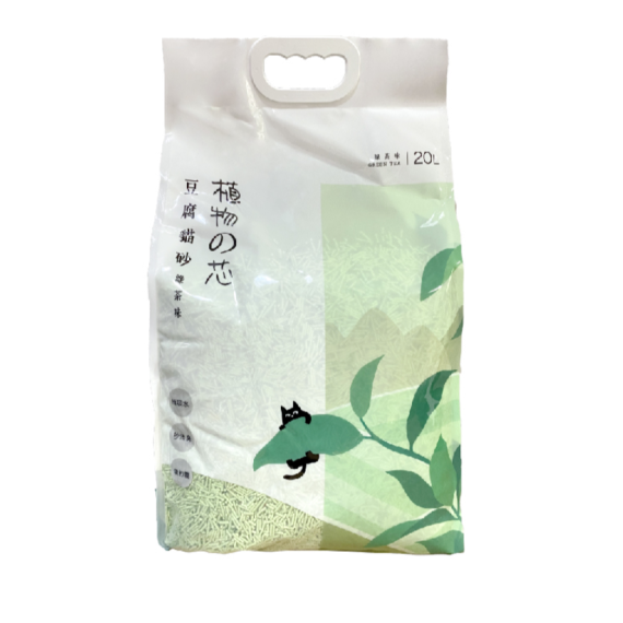 植物之芯 豆腐貓砂 (綠茶味) 20L *新包裝2.0MM*