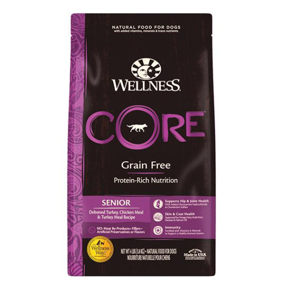 WELLNESS CORE 88453 - 無穀物老犬護理配方狗糧 22磅