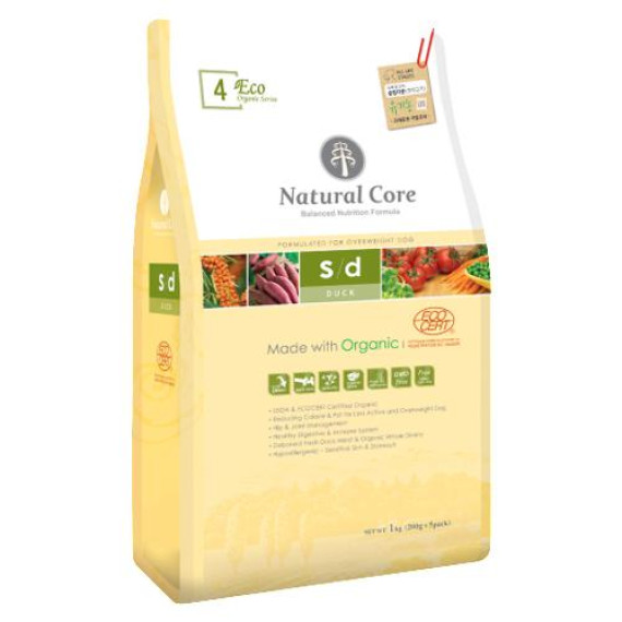 預計24年6月返貨 Natural Core (ECO 4) 鴨肉健美有機狗糧 01kg (黃) [A0246]