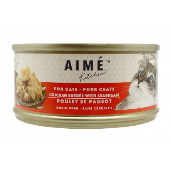 Aime Kitchen [TB85] Original 無穀物貓罐頭 - 雞肉配鯛魚 Chicken with Seabream 85g