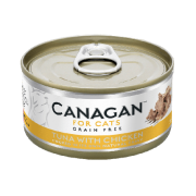 Canagan [WU75] 貓用無穀物吞拿魚+雞肉配方罐頭 75g