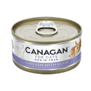 Canagan 貓用無穀物雞肉+鴨肉配方罐頭 75g