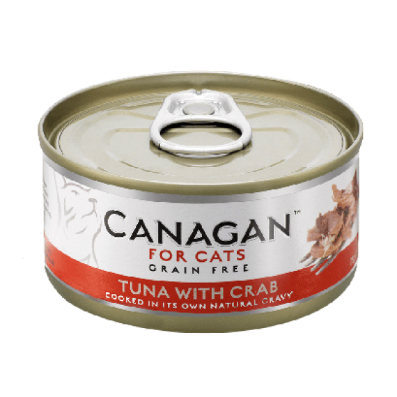 Canagan [WA75] 貓用無穀物吞拿魚+蟹肉配方罐頭 75g