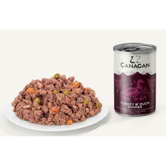 Canagan 全天然無穀物狗罐頭 400G - 火雞加鴨肉配方