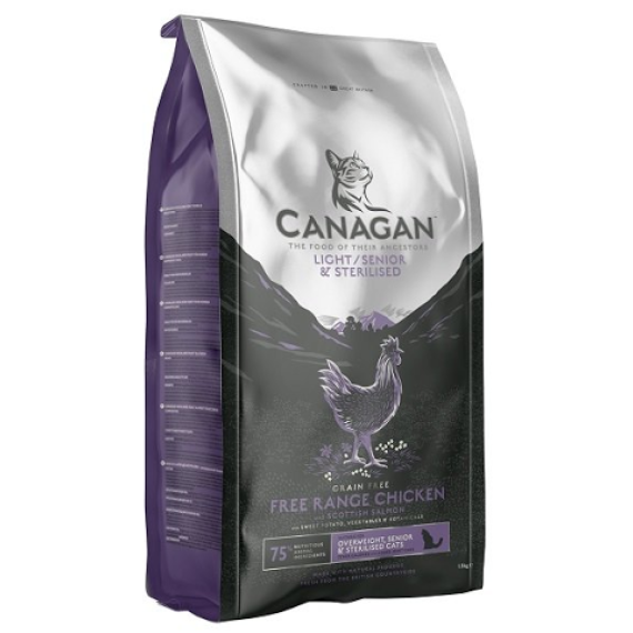 Canagan [ZLS4] - Light/Senior/Sterilised原之選 無穀物減肥/老貓 (全貓糧) 4kg