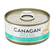 Canagan 貓用無穀物雞肉+沙甸魚配方罐頭 75g