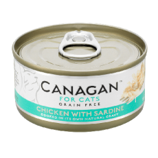 Canagan 貓用無穀物雞肉+沙甸魚配方罐頭 75g