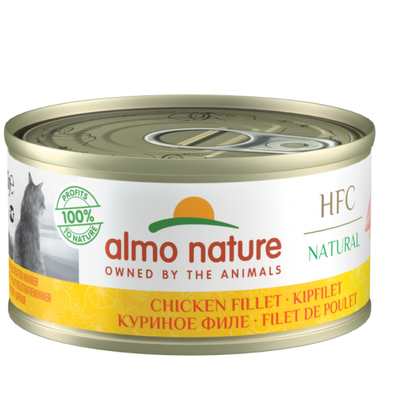 almo nature [9016] - HFC Natural - chicken filiet 雞柳片貓罐頭 70g