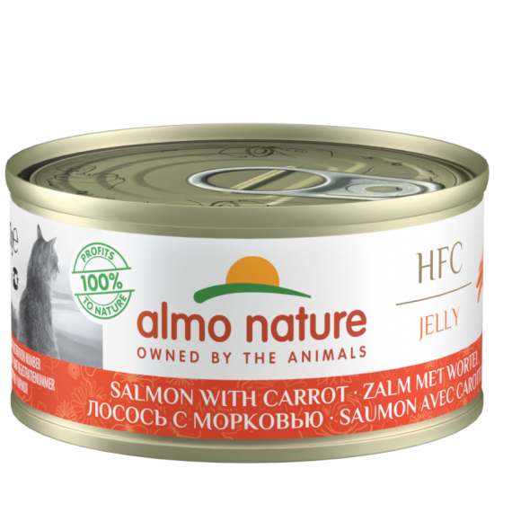 almo nature [9032] - HFC Jelly - Salmon with Carrot 胡蘿蔔鮭魚(三文魚) 貓罐頭 70g