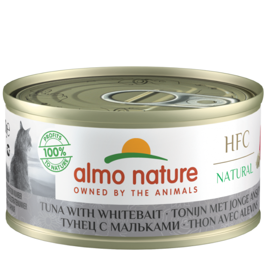 almo nature [9084] - HFC Natural - Tuna with White Bait 銀魚鮪魚(吞拿魚) 貓罐頭 70g