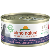 almo nature [9081] - HFC Natural - Tuna , Chicken and Ham 雞肉,鮪魚(吞拿魚),火腿 貓罐頭 70g