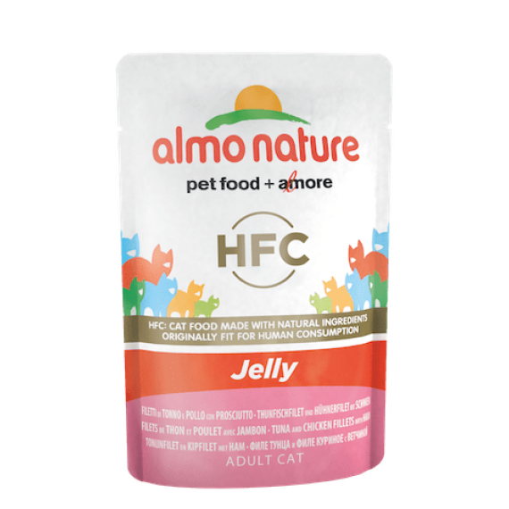 almo nature [5044] - HFC-Jelly Tuna,Chicken with Ham 鮪魚雞肉火腿 上湯啫喱鮮包 55g