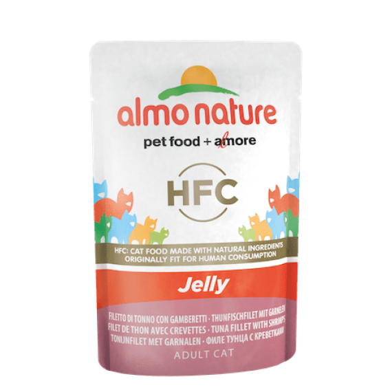 almo nature [5045] - HFC-Jelly Tuna and Shrimps 鮮蝦鮪魚 上湯啫喱鮮包 55g