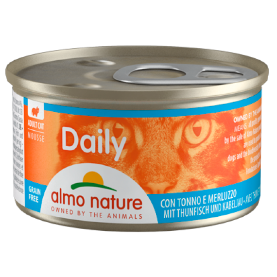 almo nature Mousse系列 147 Tuna Cod 吞拿魚+鱈魚 85g (意大利)