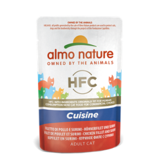 代理唔出 almo nature [5831] - HFC-Cuisine Chicken &Surimi 雞柳+蟹肉 醬汁鮮包 55g