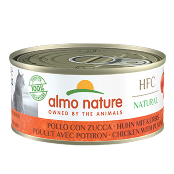 almo nature [5123] - HFC 150g大罐系列 Chicken w/ Pumpkin 雞肉+南瓜 貓罐頭 150g