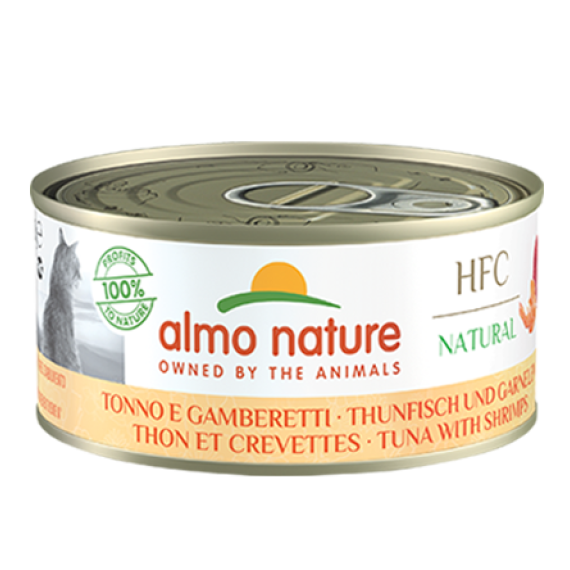 almo nature [5128] - HFC 150g大罐系列 Tuna & Shrimps 吞拿魚+鮮蝦 貓罐頭 150g