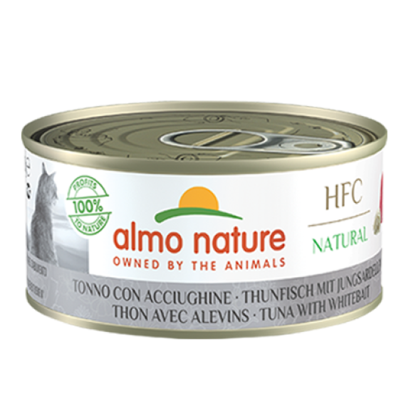 almo nature [5127] - HFC 150g大罐系列 Tuna w/ White Bait 吞拿魚+白飯魚貓罐頭 150g