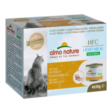 almo nature [554MEGA] - HFC Natural *Light Meal* - Chicken Breast 雞胸肉 健怡貓罐頭 4 x 50g (一盒4罐)