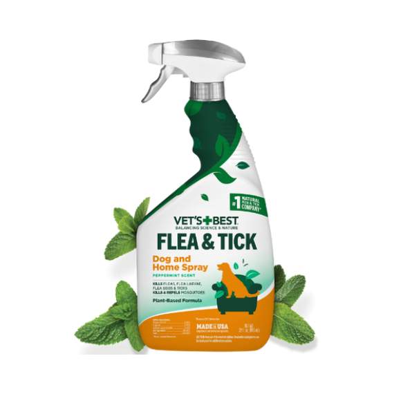 代理沒有返貨期Vet’s Best [VBT10348] Flea and Tick Home Spray 全天然家居殺蚤噴霧(狗用) 32oz