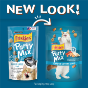 Purina Friskies 喜躍 Party Mix 鬆脆貓小食袋裝 Seafood Lovers - 龍蝦.扇貝.蝦味 6oz/170g (水藍) [12363233] **新舊包裝隨機發貨**