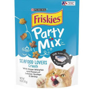 Purina Friskies 喜躍 Party Mix 鬆脆貓小食袋裝 Seafood Lovers - 龍蝦.扇貝.蝦味 6oz/170g (水藍) [12363233] **新舊包裝隨機發貨**