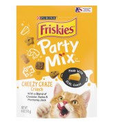 Purina Friskies 喜躍 Party Mix 鬆脆貓小食袋裝 Cheezy Craze - 芝士味 6oz/170g (黃) [12369247] **新舊包裝隨機發貨**