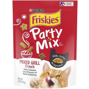 Purina Friskies 喜躍 Party Mix 鬆脆貓小食袋裝 Mixed Grill - 雞肉,牛肉及三文魚味 6oz/170g (紅) [12358700] **新舊包裝隨機發貨**