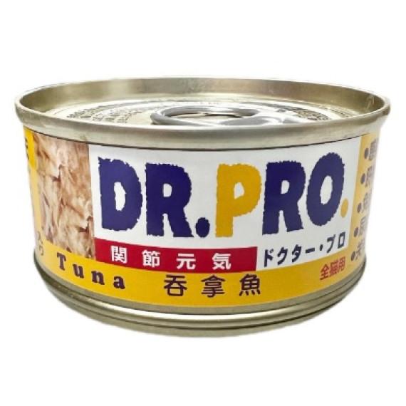 預計8月尾返貨 - Dr. Pro 關節元氣 貓罐頭 吞拿魚80g x 24罐原箱同款優惠 [DP51029]