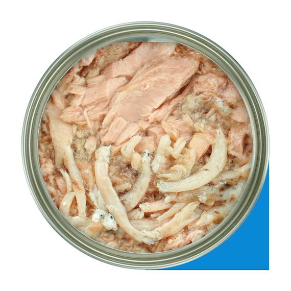 Fussie Cat Tuna with Small Anchovies  FU-SLC(黑鑽吞拿魚+ 白魚)80g