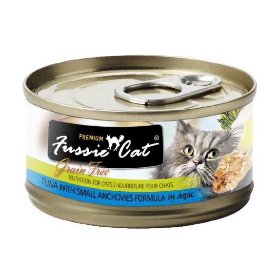 Fussie Cat Tuna with Small Anchovies  FU-SLC(黑鑽吞拿魚+ 白魚)80g