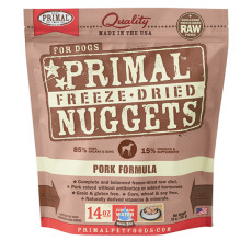 Primal CANINE FREEZE-DRIED NUGGETS (原始) 犬用低溫脫水糧-豚肉配方 14oz/397g [CPKF14FD]