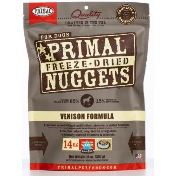 Primal CANINE FREEZE-DRIED NUGGETS (原始) 犬用低溫脫水糧- 鹿肉配方 14oz/397g [CVF14FD]