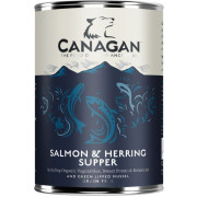 Canagan 全天然無穀物狗罐頭 400G - 三文魚及鯡魚(Salmon & Herring)配方 (藍)