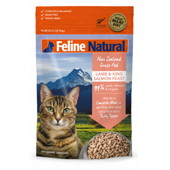 F9 Feline Natural 脫水鮮肉貓糧 – 羊及三文魚配方 320g [F9-LS320]