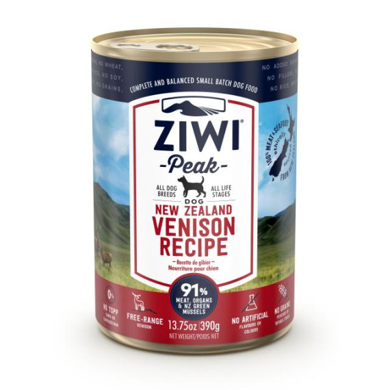 ZiwiPeak CDV (狗用) 罐裝料理 鹿肉 390g (大罐)