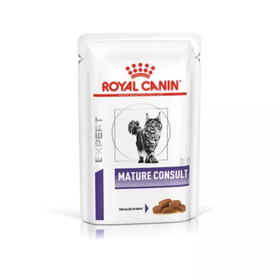 Royal Canin - Mature Consult 獸醫配方 老年貓均衡濕糧配方 貓濕包 85g x 12包/箱 [3019000/3100900]