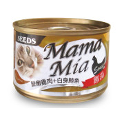 SEED BMA-01 MamaMia機能愛貓雞湯餐罐 - 鮮嫩雞肉+白身鮪魚+維他命E 170g