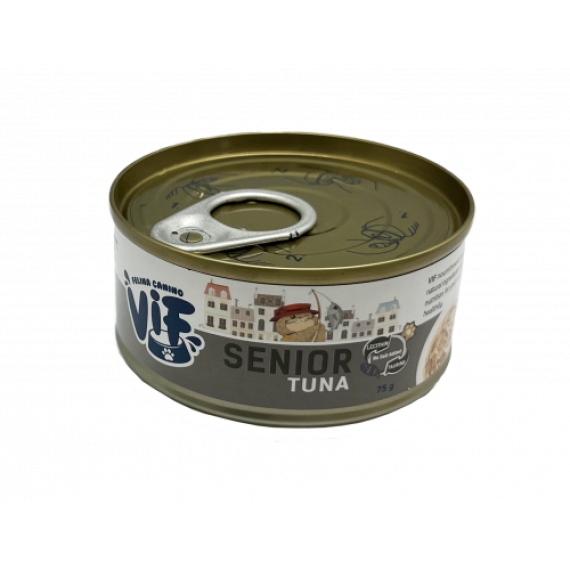 Felina Canino VIF [SC1] 吞拿魚老貓配方鮮味罐 貓罐頭 75g (灰)