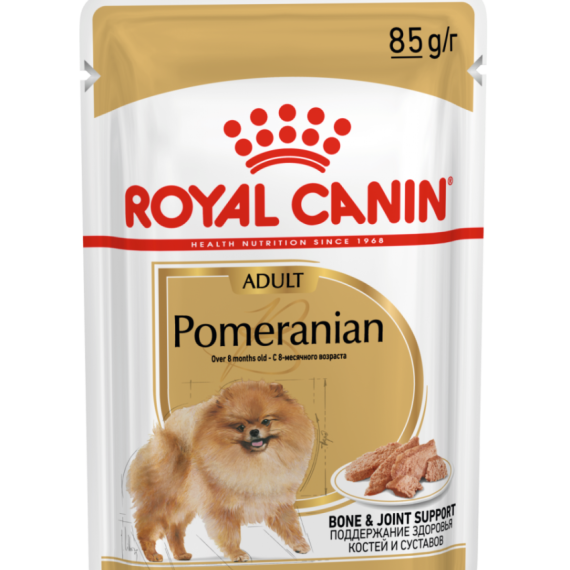 Royal Canin 純種系列 - 松鼠狗成犬專屬主食濕糧（肉塊）*Pomeranian Adult Dog (Loaf)* 85g x 12包原裝同款優惠 [2851200]