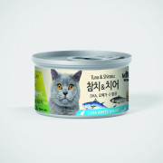 Bowwow Korea 韓國 Meowow [ME06] 高級白吞拿魚+銀魚仔貓湯罐 80g