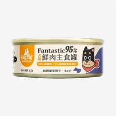 汪喵星球 [FM153 / FM158] - 狗用95%鮮肉無膠主食罐 - 草飼牛肉 80g