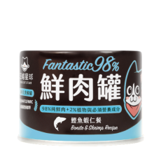 汪喵星球 [FM121] - 貓用98%鮮肉無膠主食罐 - 雞肉鰹魚蝦仁 165g *大罐*