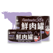 汪喵星球 [FM125] - 貓用98%鮮肉無膠主食罐 - 草飼牛肉 165g *大罐*