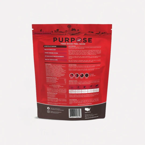 Purpose 普斯 [000304] 單一蛋白 - 牛肉凍乾生肉主糧 (全犬用) 14oz