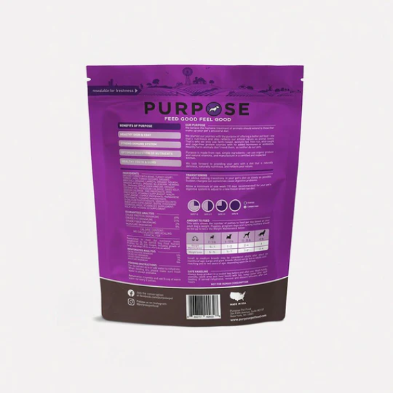 Purpose 普斯 [000328] 單一蛋白 - 火雞凍乾生肉主糧 (全犬用) 14oz