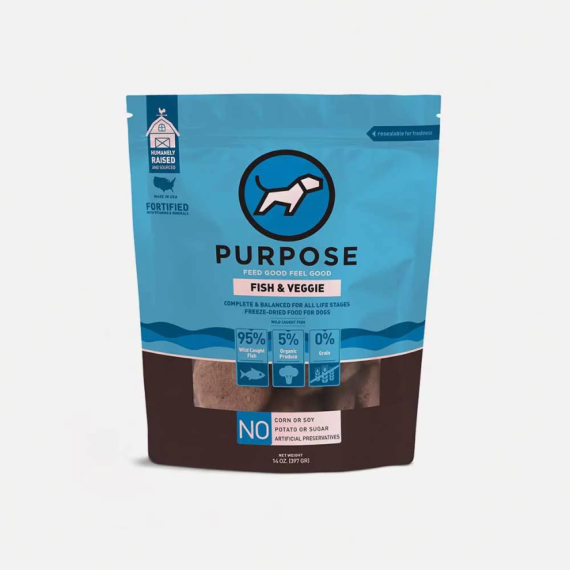 Purpose 普斯 [001849] 單一蛋白 - 三文魚凍乾生肉主糧 (全犬用) 14oz